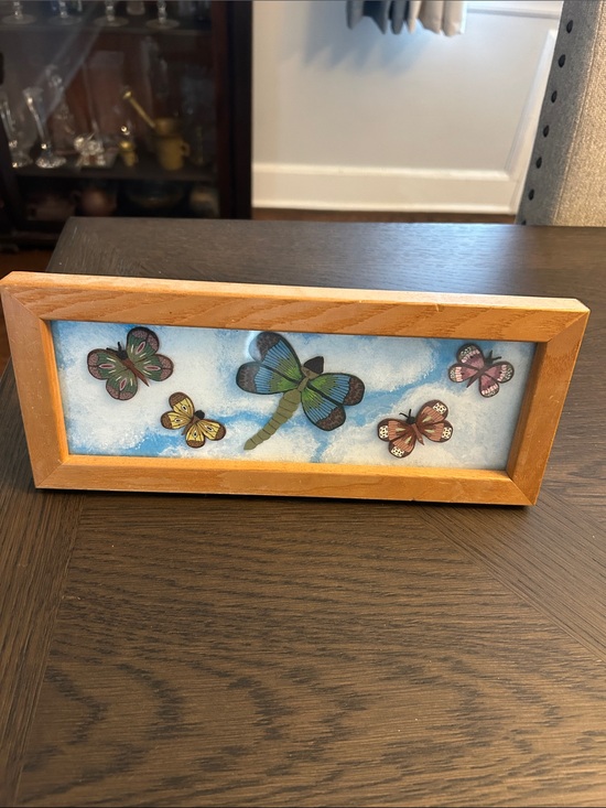 Other - Vintage Dragonfly & Butterfly Wall Art GORGEOUS 11x5